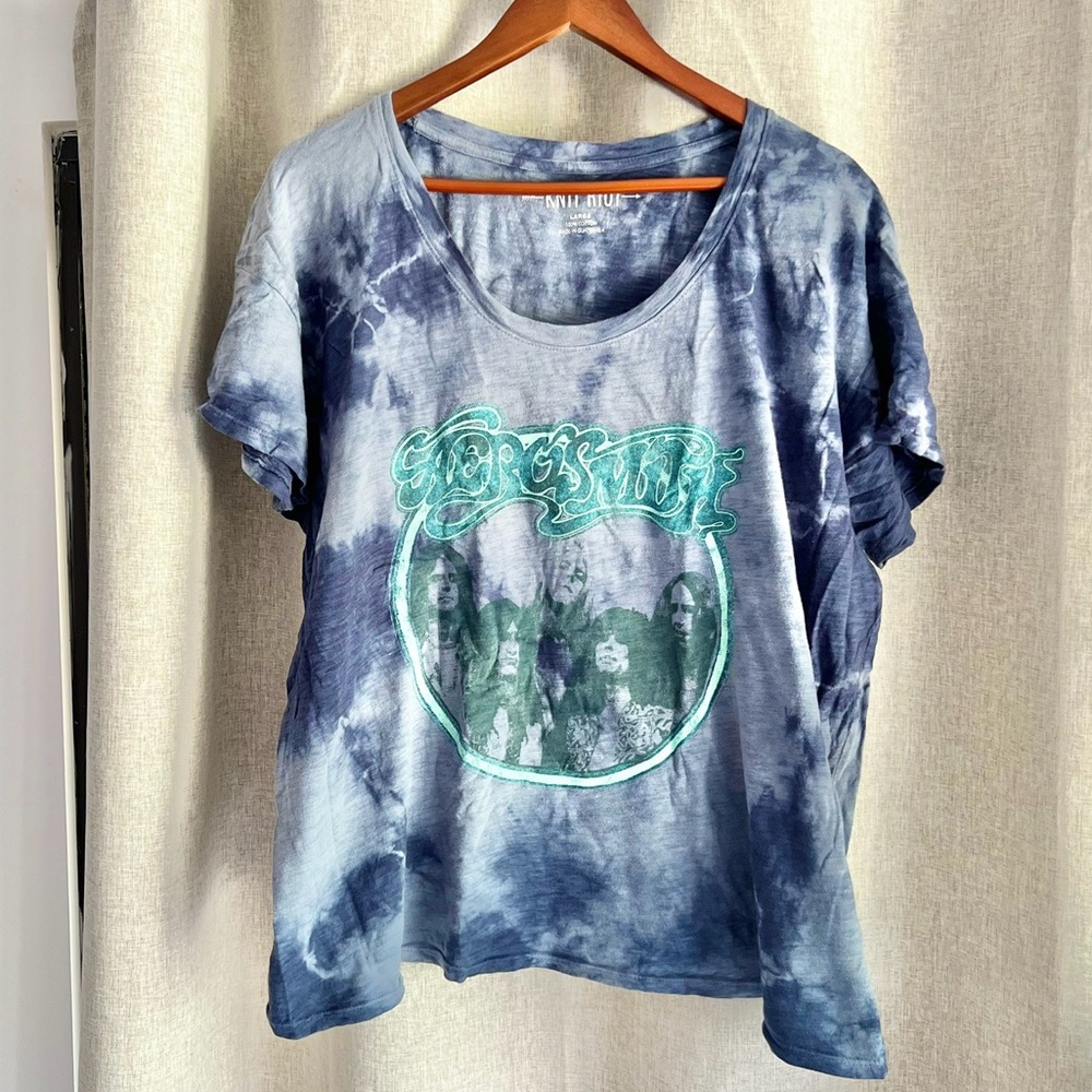 PINK Victorias Secret Aerosmith tie-dye Oversized Tee